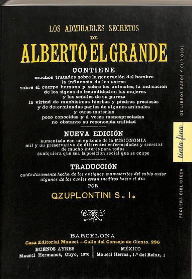 LOS ADMIRABLES SECRETOS DE ALBERTO EL GRANDE | V.V.A