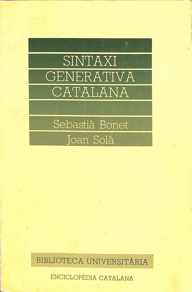 SINTAXI GENERATIVA CATALANA (CATALÁN) | SEBASTIA BONET, JOAN SOLA