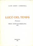 LLIÇÓ DEL TEMPS (POEMES) DEDICAT PER L'AUTOR (CATALÁN) | LLUIS GASSO I CARBONELL