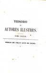 TESORO DE AUTORES ILUSTRES TOMO LXXVLLL | FRAY LUIS DE GRANADA