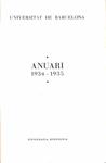 ANUARI 1934 - 1935 (CATALÁN) | UNIVERSITAT DE BARCELONA
