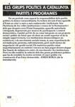 ELS GRUPS POLÍTICS A CATALUNYA. PARTITS I PROGRAMES (VOL. 2: ESQUERRA, EXTREMA ESQUERRA I ORGANISME UNITARIS) (CATALÁN). | 9788473960526 | JAUME COLOMER POUS