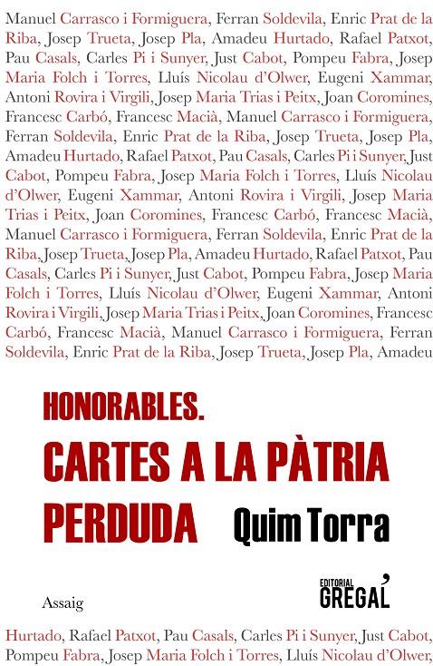 HONORABLES (CATALÁN) | 9788417660314 | TORRA I PLA, QUIM