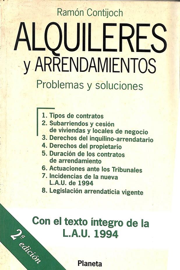 ALQUILERES Y ARRENDAMIENTOS | 9788408012467 | CONTIJOCH PRATDESABA, RAMÓN