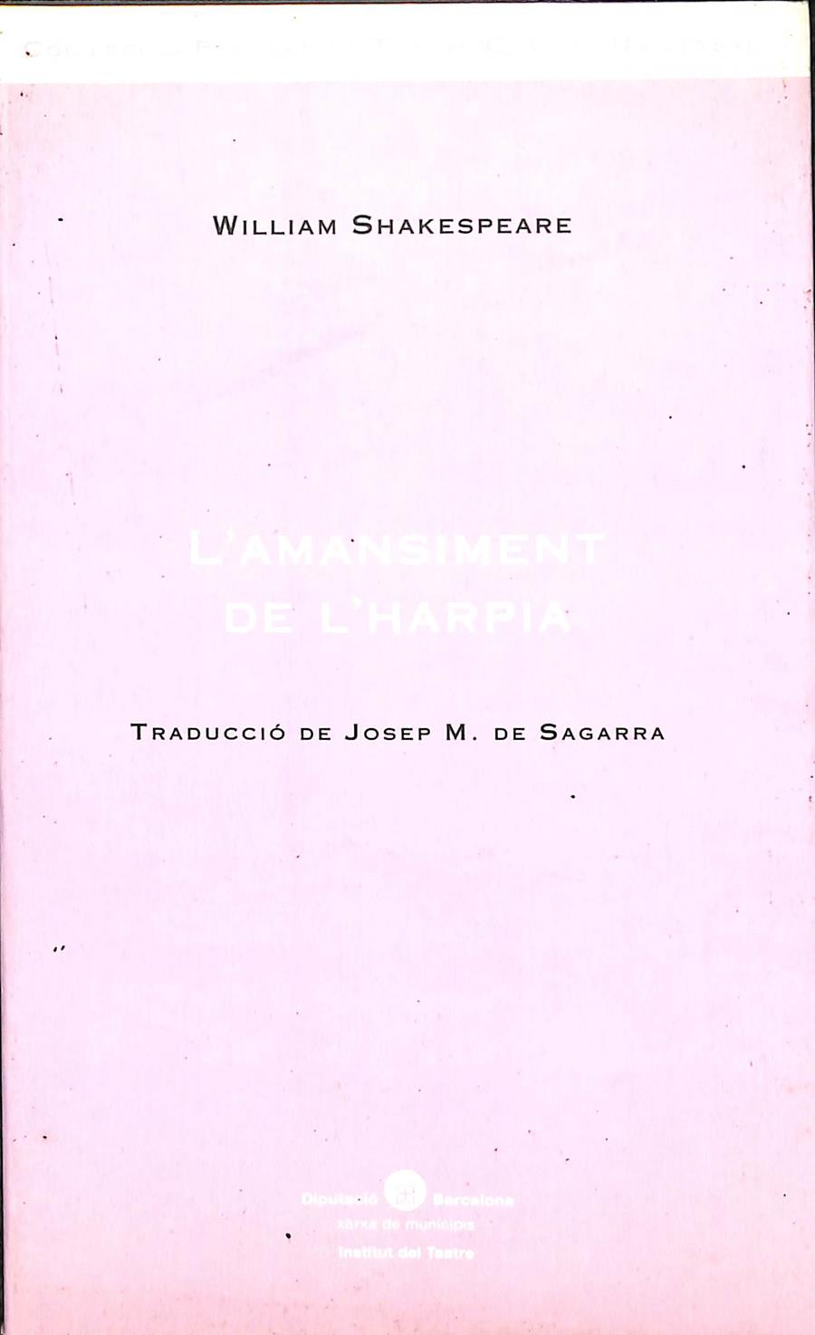 L'AMANSIMENT DE L'HARPIA (CATALÁN) | WILLIAM SHAKESPEARE