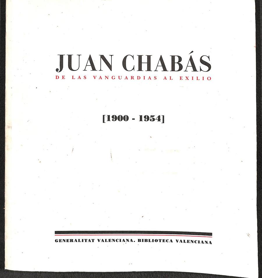 JUAN CHABÁS  | AUTORES VARIOS