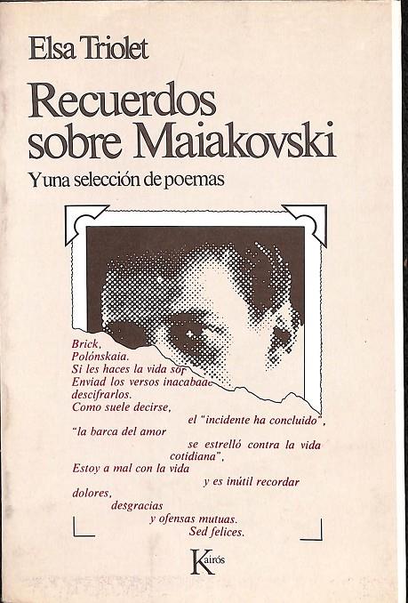 RECUERDOS SOBRE MAIAKOVSKI | TRIOLET, ELSA