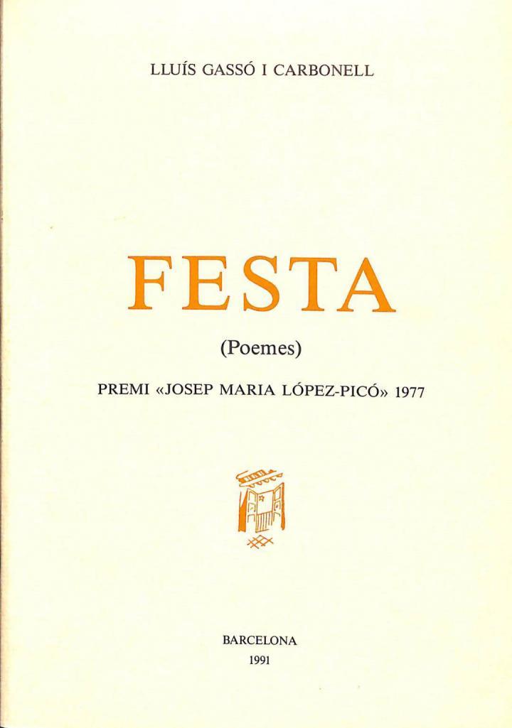FESTA (POEMES) (CATALÁN). | LLUIS GASSO I CARBONELL