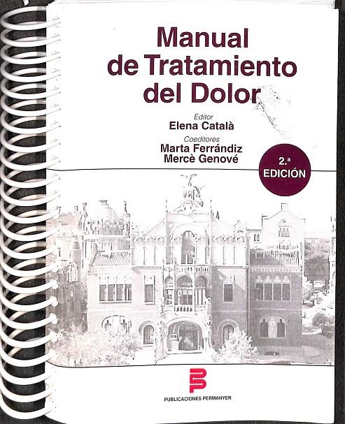 MANUAL DE TRATAMIENTO DEL DOLOR | 9788496762480 | CATALÀ PUIGBÓ, ELENA