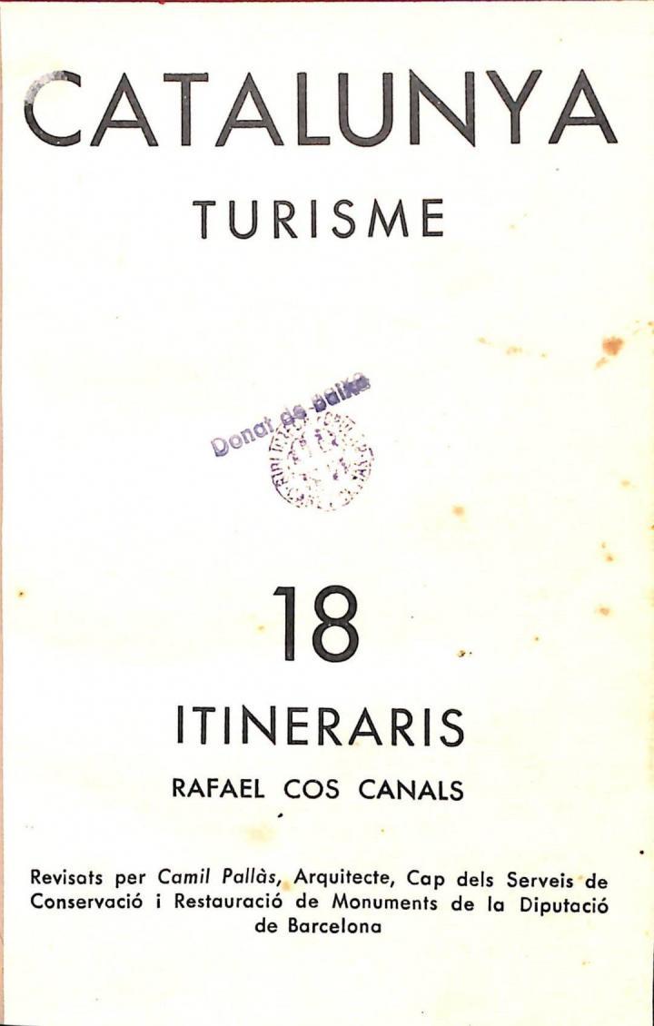 CATALUNYA TURISME (CATALÁN). | RAFAEL COS CANALS