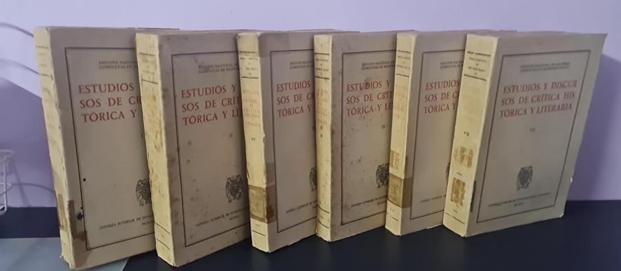 ESTUDIOS Y DISCURSOS DE CRÍTICA HISTÓRICA Y LITERARIA TOMOS I, II, III,IV,V,VII  | MARCELINO MENÉNDEZ PELAYO