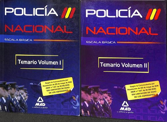 ESCALA BÁSICA DE POLICÍA NACIONAL. TEMARIO. VOLUMEN I Y II | RODRIGUEZ YERGO, ANTONIO/VELA QUESADA, PEDRO