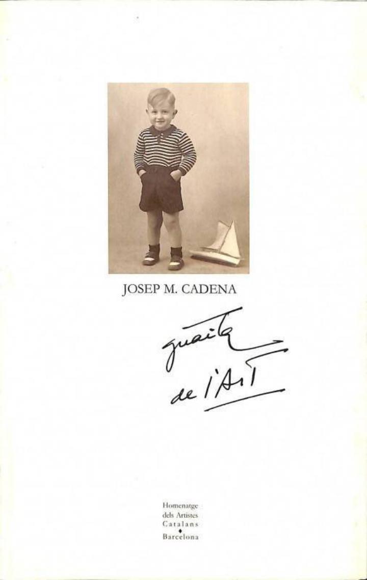 HOMENATGE A JOSEP M. CADENA I CATALAN (CATALÁN) | ANDREU AVEL·LI ARTIS I TOMAS