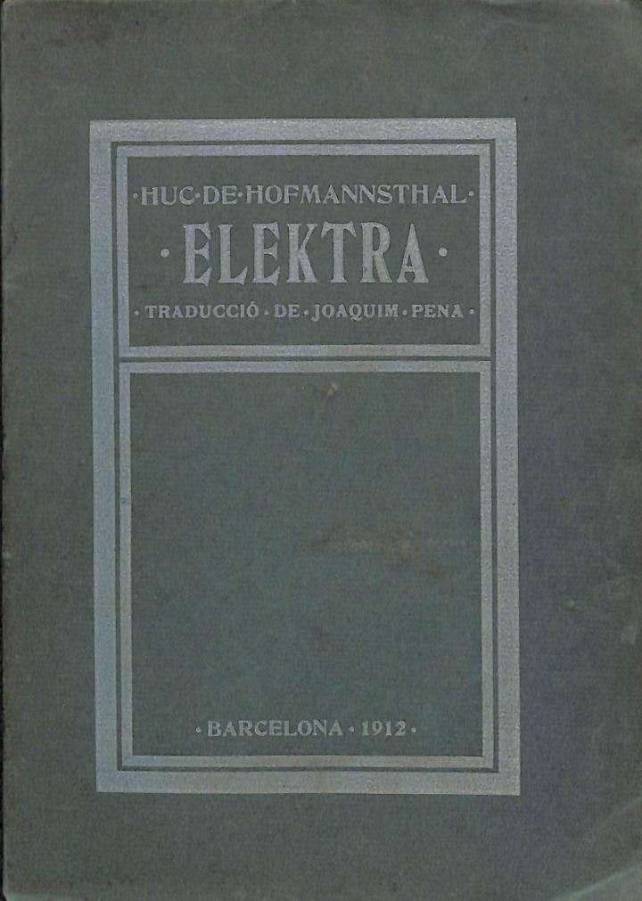 ELEKTRA (CATALÁN) | HUC DE HOFMANNSTHAL