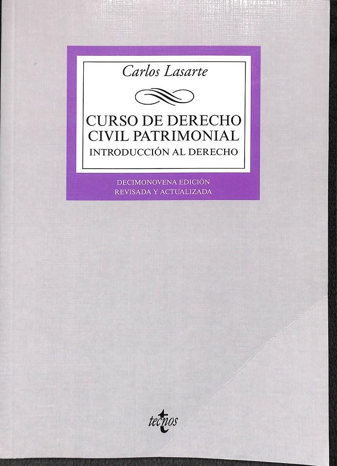 CURSO DE DERECHO CIVIL PATRIMONIAL | 9788430958382 | LASARTE, CARLOS