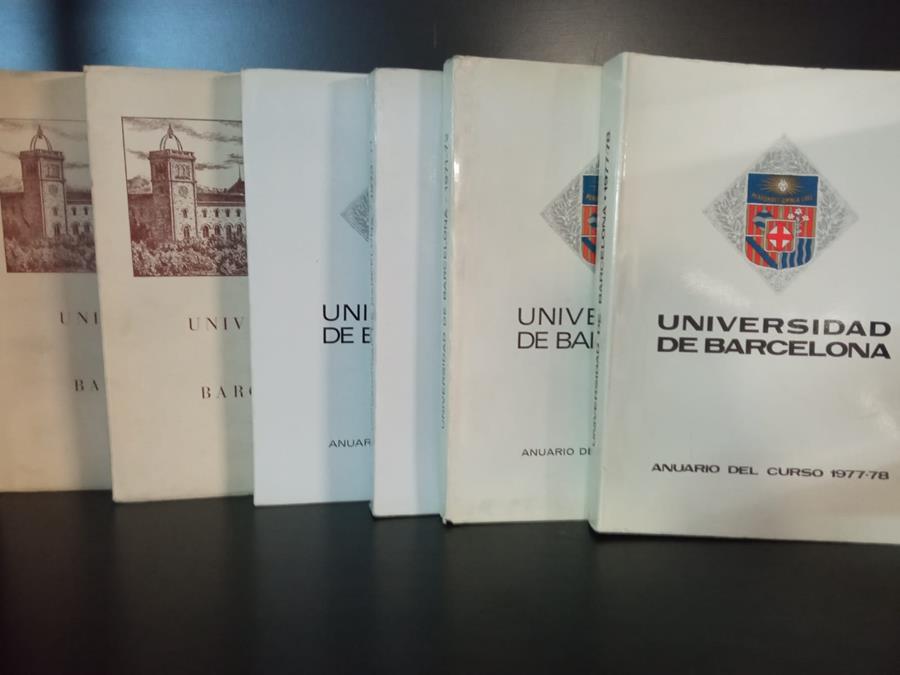 UNIVERDAD DE BARCELONA ANUARIO DEL CURSO 1968- 1972 Y DE 1977-1978 (6 VOL). (DESCATALOGADO)