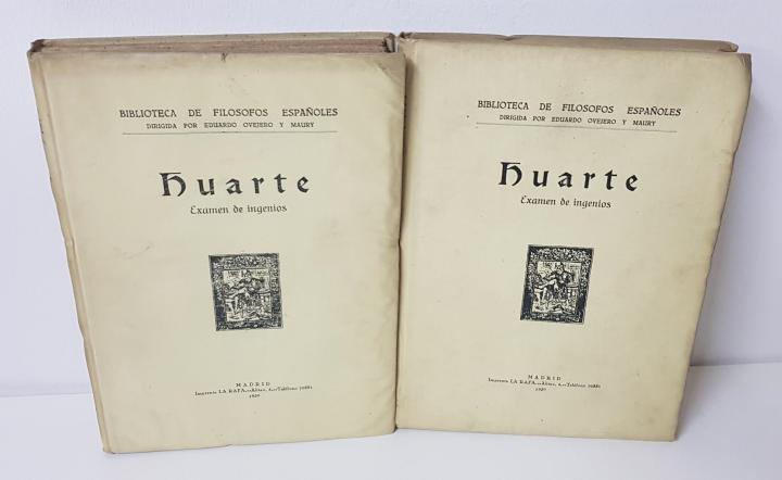 JUAN HUARTE. EXAMEN DE INGENIOS TOMO I Y II. | RODRIGO SANZ
