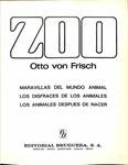 ZOO: MARAVILLAS DEL MUNDO ANIMAL / LOS DISFRACES DE LOS ANIMALES / LOS ANIMALES DESPUÉS DE NACER | OTTO VON FRISCH