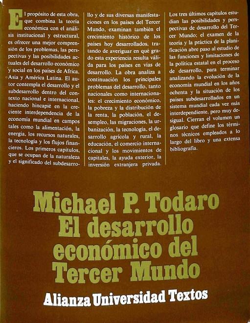 EL DESARROLLO ECONÓMICO DEL TERCER MUNDO | 9788420681191 | MICHAEL P. TODARO