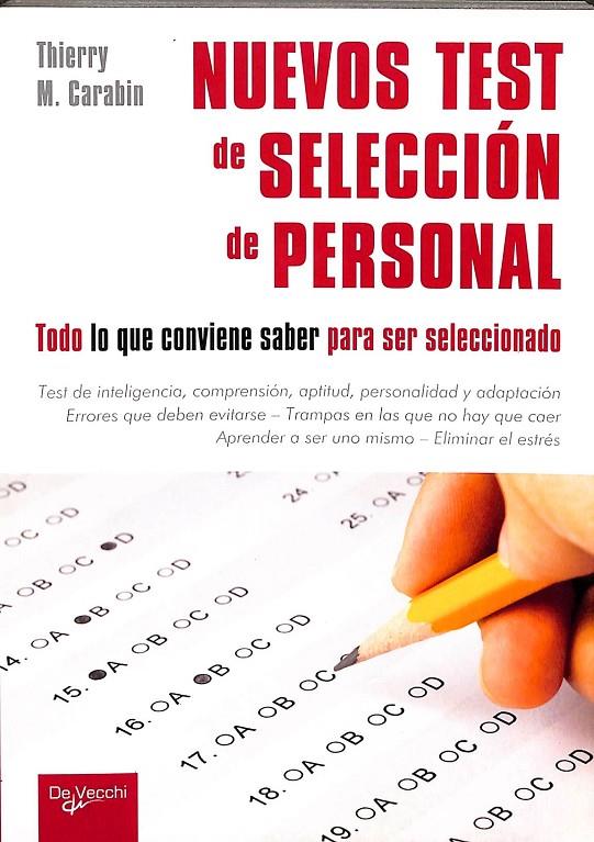 NUEVOS TEST DE SELECCIÓN DE PERSONAL | CARABIN, THIERRY M