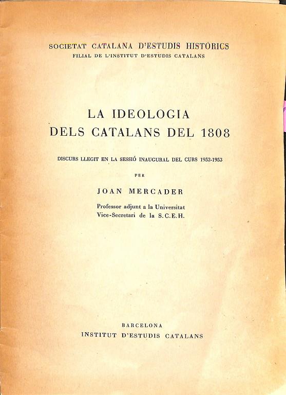 LA IDEOLOGIA DELS CATALANS DEL 1808 (CATALÁN) | V.V.A