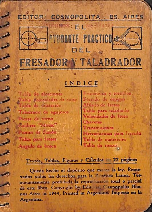 EL AYUDANTE PRACTICO DEL FRESADOR Y TALADRADOR