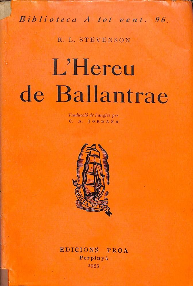 L'HEREU DE BALLANTRAE - A TOT VENT 96 | R.L.STEVENSON