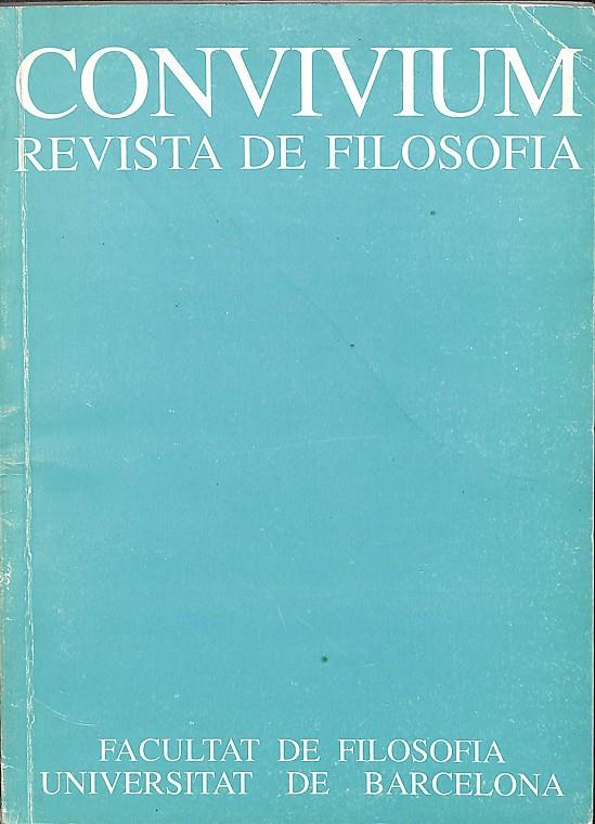 CONVIVIUM REVISTA DE FILOSOFIA VOL 1 | FACULTAD DE FILOSOFIA