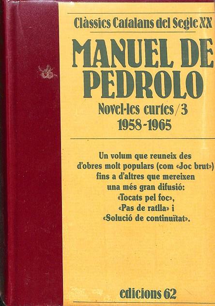 NOVEL·LES CURTES Nº 3 - 1958-1965 (CATALÁN) | PEDROLO, MANUEL DE