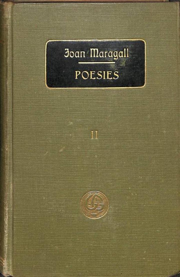 OBRES COMPLETES D'EN JOAN MARAGALL POESIES, II (CATALÁN). | JOAN MARAGALL