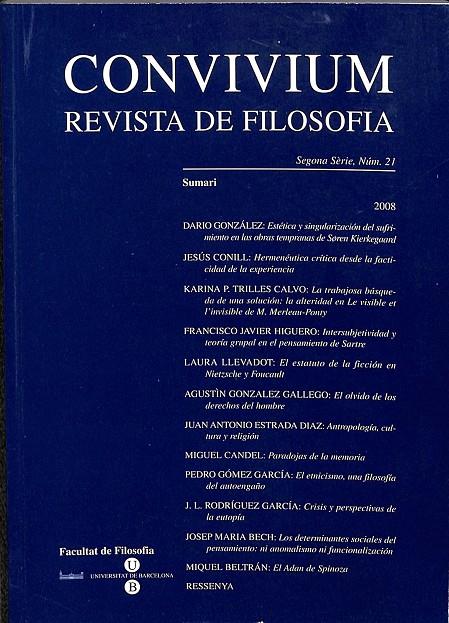 CONVIVIUM REVISTA DE FILOSOFIA VOL 21 | V.V.A