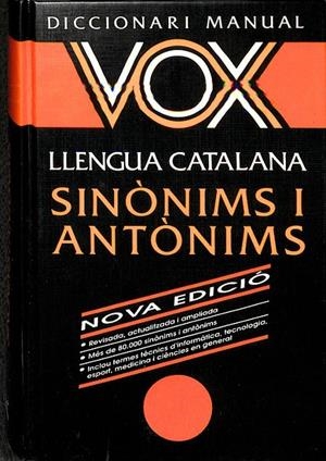 DICCIONARI MANUAL VOX DE LLENGUA CATALANA, SINÒNIMS I ANTÒNIMS  (CATALÁN)