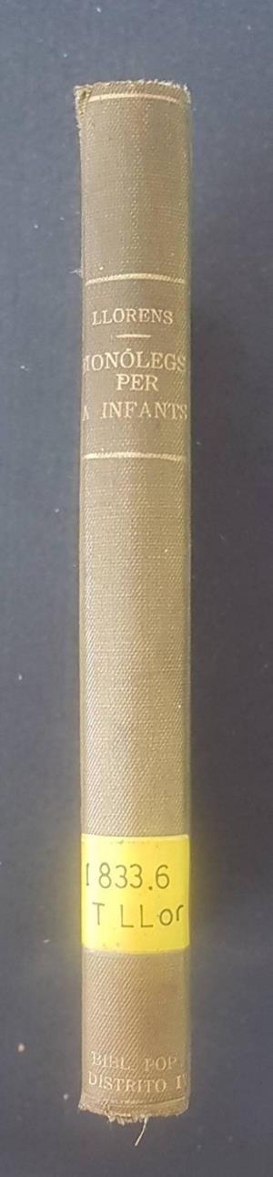 MONÒLEGS PER A INFANTS (CATALÁN). | SARA LLORENS DE SERRA
