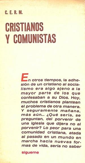 CRISTIANOS Y COMUNISTAS | C. E. R. M.