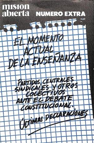 EL MOMENTO ACTUAL DE LA ENSEÑANZA | EQUIPO MISION ABIERTA