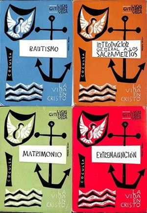 LOTE DE 7 LIBROS SOBRE RELIGIÓN: EUCARISTIA, CONFIRMACIÓN, BAUTISMO, MATRIMONIO, SACERDOCIO CRISTIANO, EXTREMAUNCIÓN, INTRODUCCIÓN GENERAL A LOS SACRA | LUCAS GUTIERREZ VEGA
