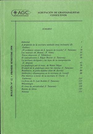 AGRUPACIÓN DE GRAFOANALISTAS CONSULTIVOS (A.G.C.) BOLETINES 1, 2 Y 12 | VARIOS AUTORES