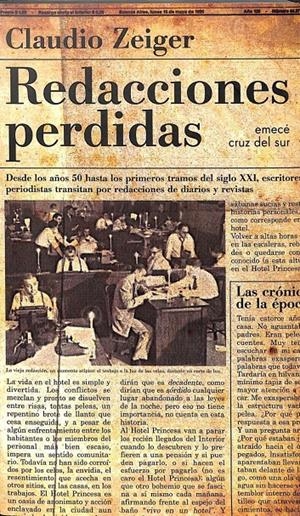 REDACCIONES PERDIDAS  | CLAUDIO ZEIGER