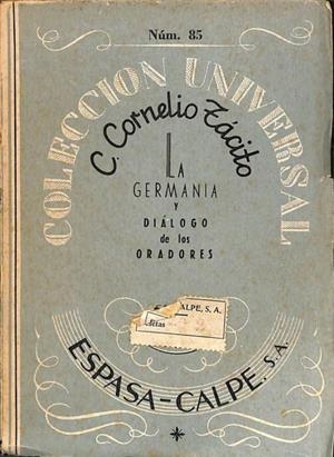 LA GERMANIA Y DIÁLOGOS DE LOS ORADORES | C. CORNELIO ZACITO