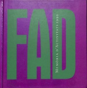 FAD. MEMÒRIA D'ACTIVITATS 1992 (CATALÁN). | AGRAMAR VALSON