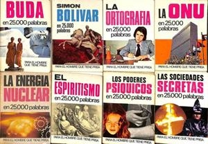 LOTE DE 8 LIBRILLOS DE BRUGUERA 25.000 PALABRAS [LA ONU, BUDA, SIMON BOLIVAR, LA ORTOGRAFÍA ... Y +] | VARIOS AUOTORES