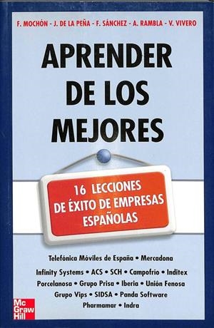 APRENDER DE LOS MEJORES 16 LECCIONES DE ÉXITO DE EMPRESAS ESPAÑOLAS | MOCHON FRANCISCO / JOSE DE LA PEÑA AZNAR