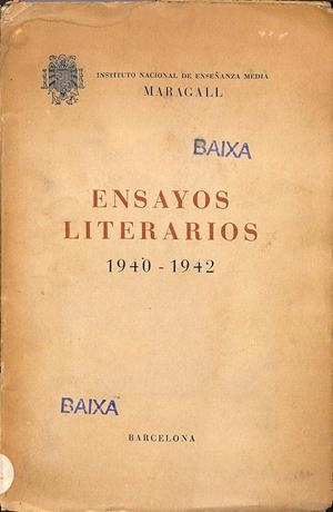 ENSAYOS LITERARIOS 1940 - 1942