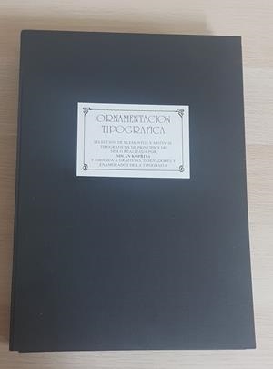ORNAMENTACION TIPOGRÁFICA . SELECCIÓN DE ELEMENTOS Y MOTIVOS TIPOGRÁFICOS DE PRINCIPIOS DE SIGLO | KOPRIVA, MILAN