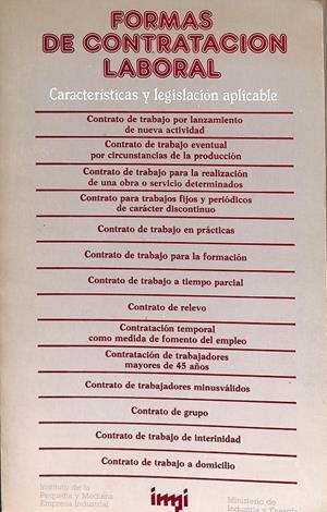 FORMAS DE CONTRATACIÓN LABORAL | INSTITUTO DE LA PEQUEÑA Y MEDIANA EMPRESA INDUSTRIAL
