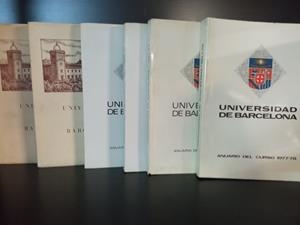 UNIVERDAD DE BARCELONA ANUARIO DEL CURSO 1968- 1972 Y DE 1977-1978 (6 VOL). (DESCATALOGADO) | V.V.A