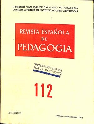 REVISTA ESPAÑOLA DE PEDAGOGIA | V.V.A