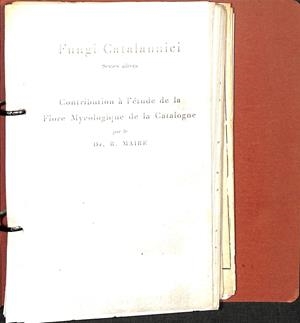 FUNGI CATALAUNICI SERIES ALTERA - CONTRIBUTION À L'ÉTUDE DE LA FLORE MYCOLOGIQUE DE LA CATALOGNE (FRANCÉS) | R.MARIE 