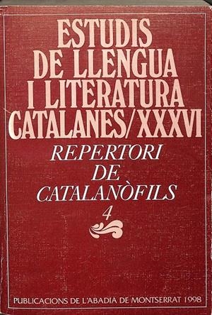 ESTUDIS DE LLENGUA I LITERATURA CATALANES XXXVI VOLUM IV (CATALÁN) | JENNY BRUMME