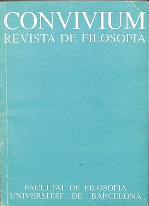 CONVIVIUM REVISTA DE FILOSOFIA VOL 1 | FACULTAD DE FILOSOFIA